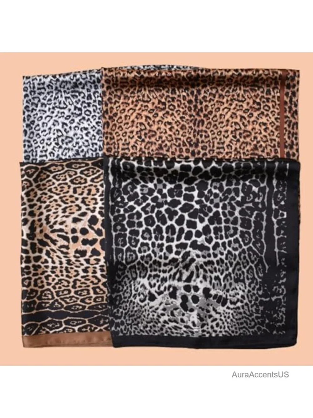 Lightweight Satin Square Scarf Head Scarf for Women, 27.5x27.5 inch